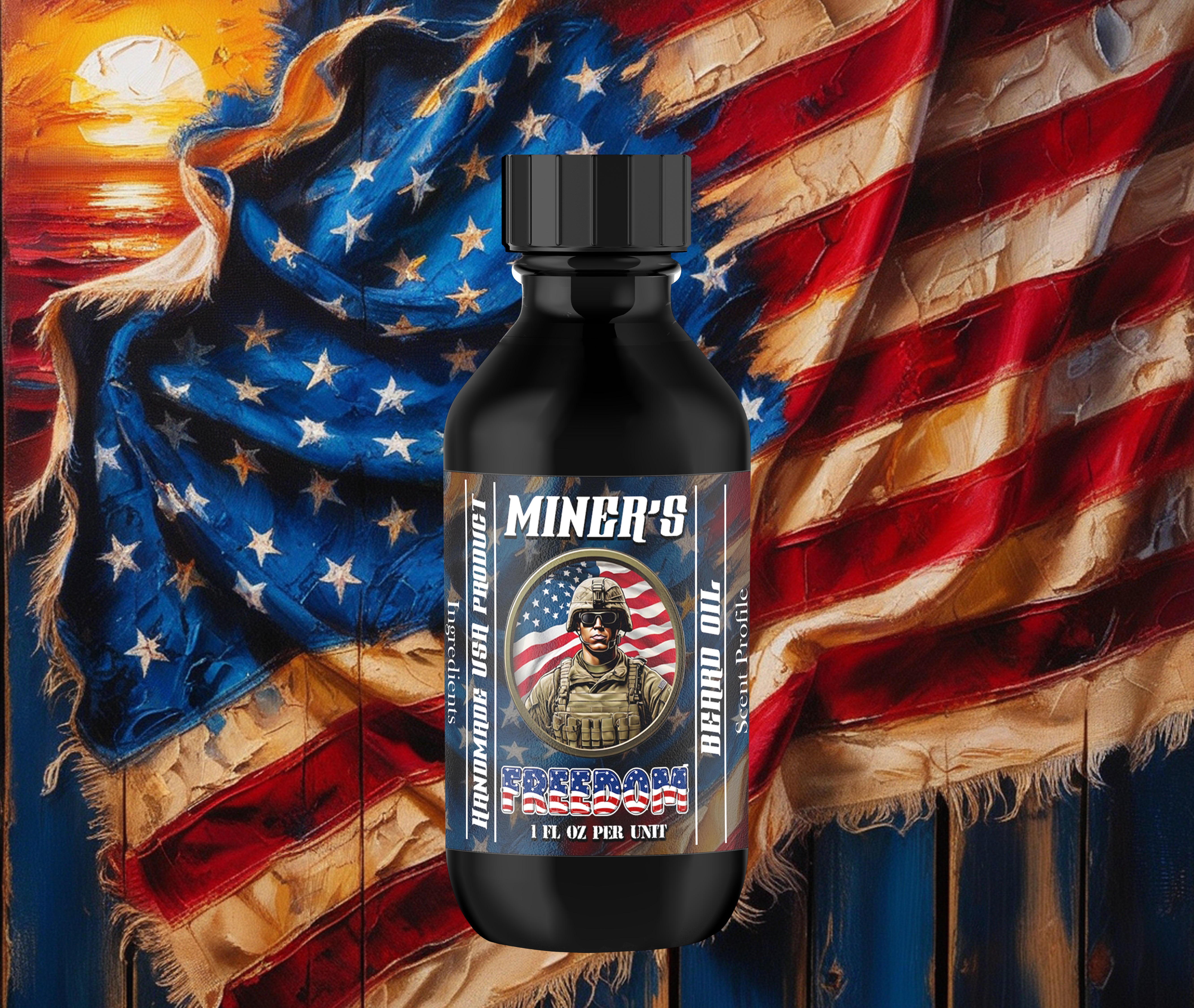 Miner's Independence Day Limited Edition Beard Oil.
