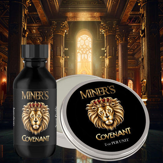 Covenant - Beard Oil & Balm Bundle - Agarwood Resin (Oud), Incense, Frankincense, Myrrh, Smoke & Leather