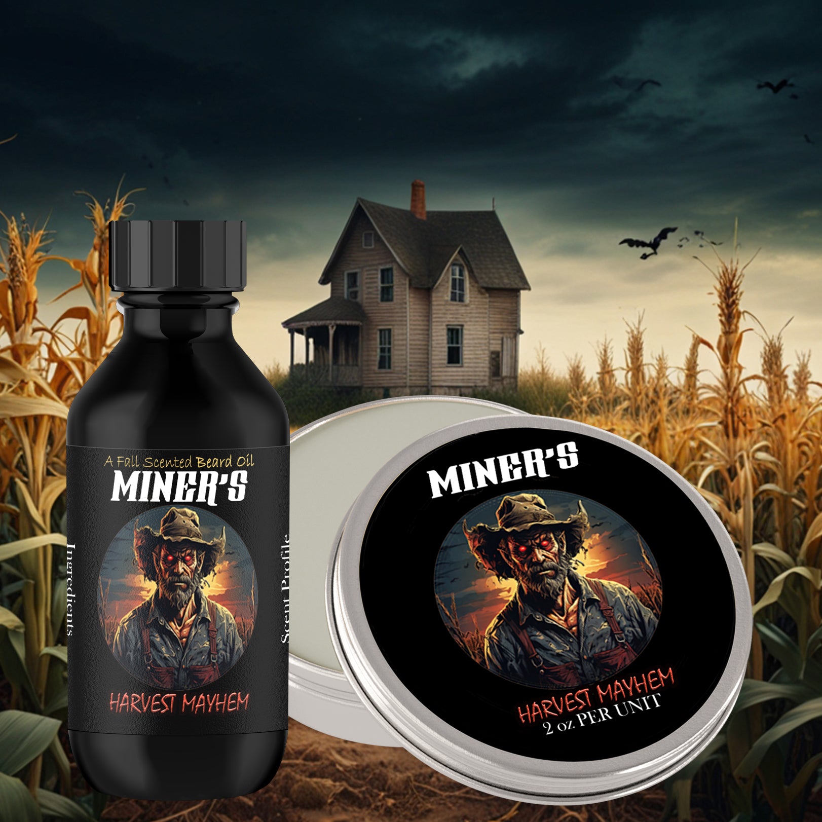 Harvest Mayhem - Beard Oil & Balm Bundle - Wicked Apple, Cranberry, Pumpkin & Crisp Falling Leaves