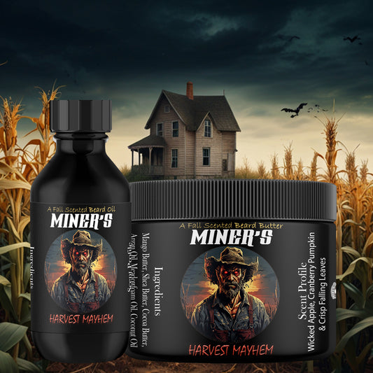 Harvest Mayhem - Beard Oil & Butter Bundle - Wicked Apple, Cranberry, Pumpkin & Crisp Falling Leaves