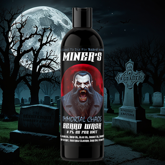 Immortal Chaos - Beard Wash - Blood Orange & Strawberry, Jasmine, Spice Plum & Wooden Stake