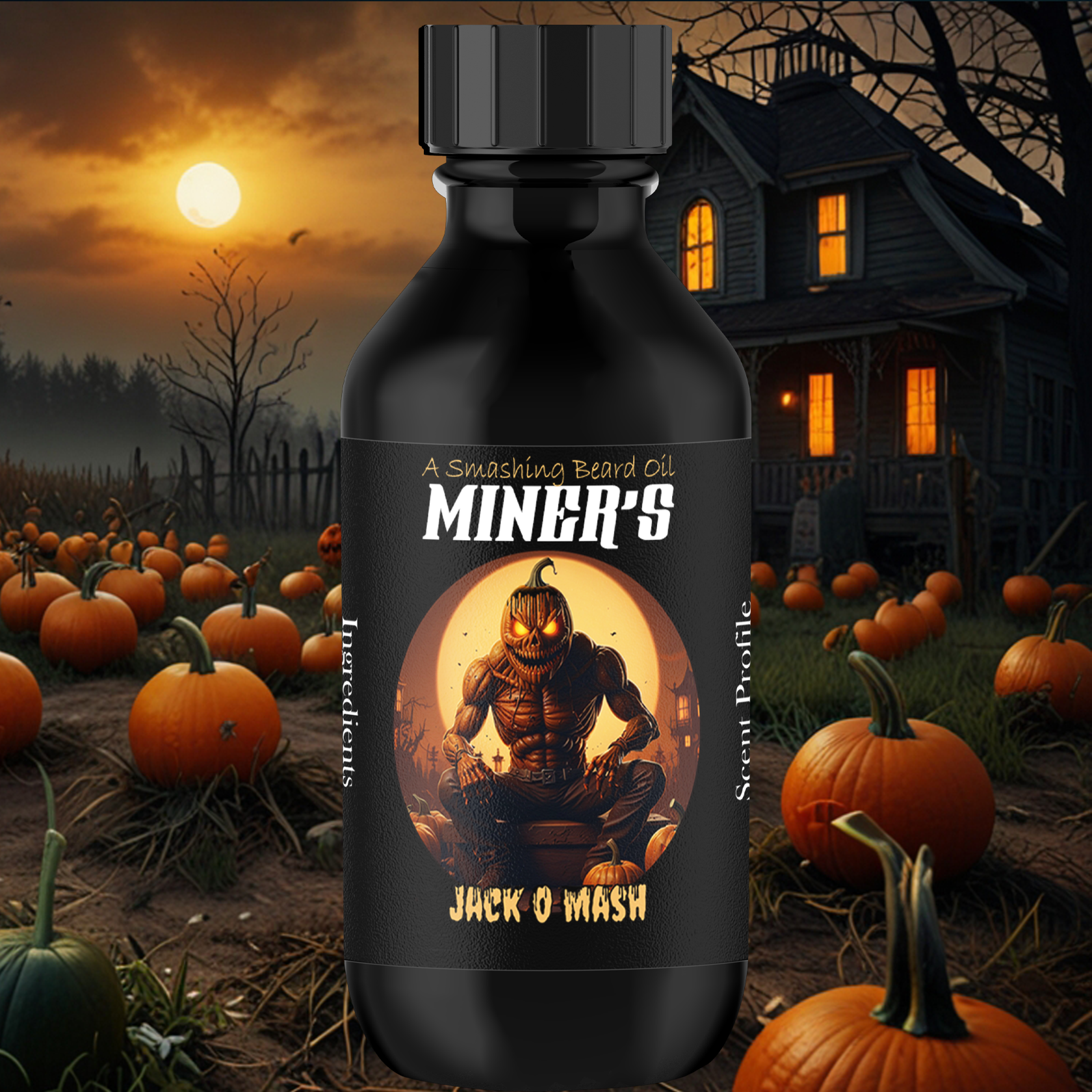 Jack - O - Mash - Beard Oil - Pumpkin Spice, Aged Bourbon Barrel & Chocolate Ganache